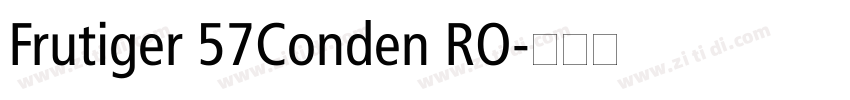 Frutiger 57Conden RO字体转换